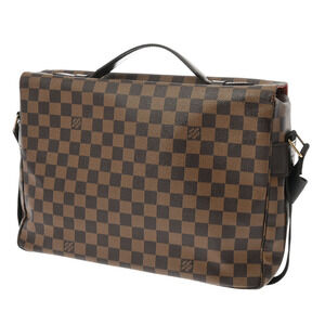 Louis Vuitton Ebene Shoulder Bag Brown Broadway Damier Canvas